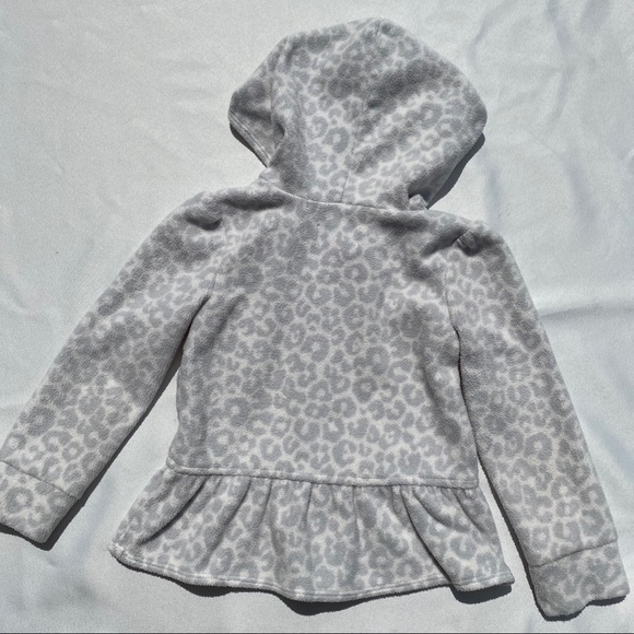Childrens Place White/Grey Leopard Print Hoodie - Picture 8 of 15